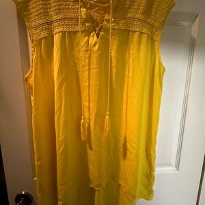 Valerie Stevens Yellow Smocked Blouse